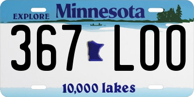 MN license plate 367LOO