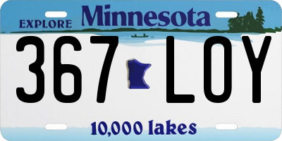 MN license plate 367LOY