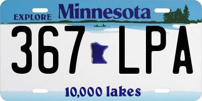 MN license plate 367LPA