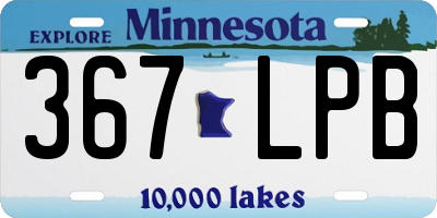MN license plate 367LPB
