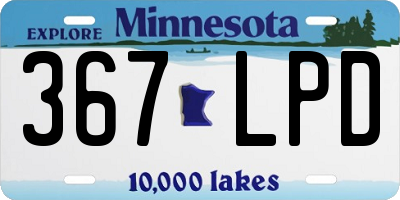 MN license plate 367LPD