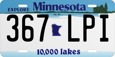 MN license plate 367LPI