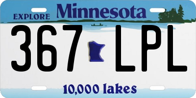 MN license plate 367LPL