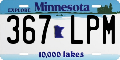 MN license plate 367LPM