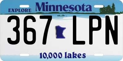 MN license plate 367LPN