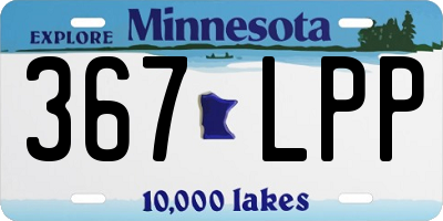 MN license plate 367LPP