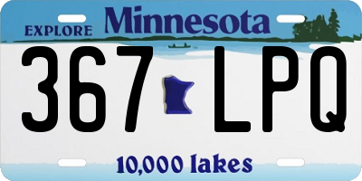MN license plate 367LPQ