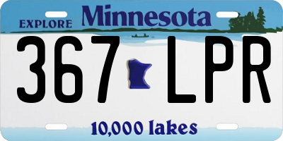 MN license plate 367LPR