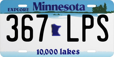 MN license plate 367LPS