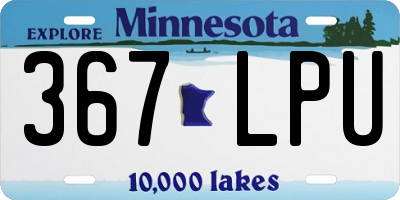 MN license plate 367LPU