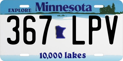MN license plate 367LPV