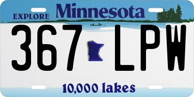 MN license plate 367LPW