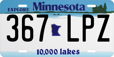 MN license plate 367LPZ
