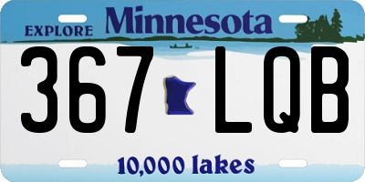 MN license plate 367LQB