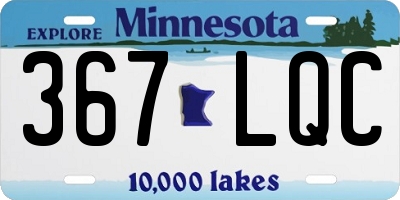 MN license plate 367LQC