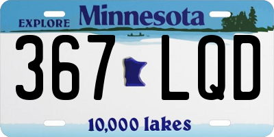 MN license plate 367LQD