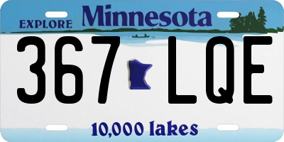 MN license plate 367LQE