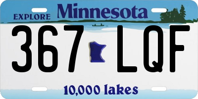 MN license plate 367LQF