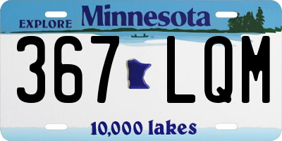 MN license plate 367LQM