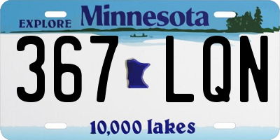 MN license plate 367LQN