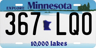 MN license plate 367LQO