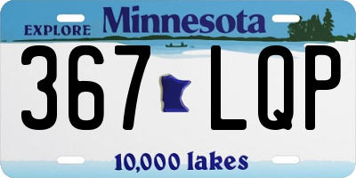 MN license plate 367LQP