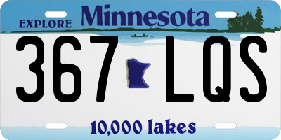 MN license plate 367LQS