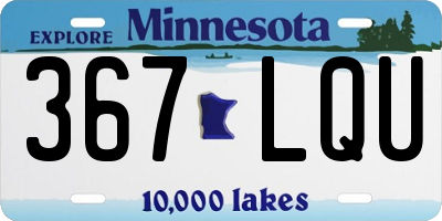 MN license plate 367LQU