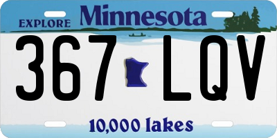 MN license plate 367LQV