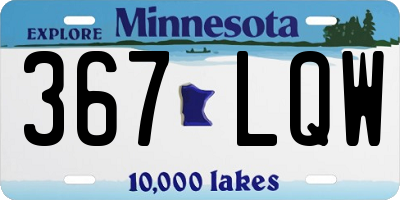 MN license plate 367LQW
