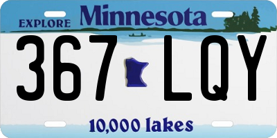 MN license plate 367LQY