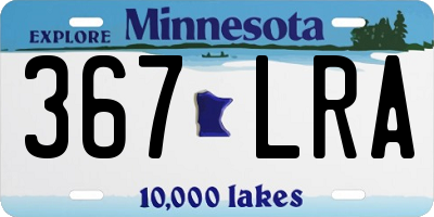 MN license plate 367LRA