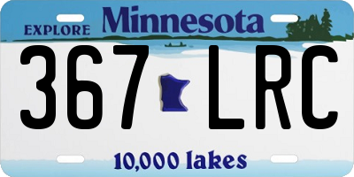 MN license plate 367LRC