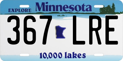 MN license plate 367LRE