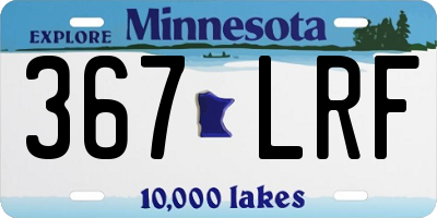 MN license plate 367LRF