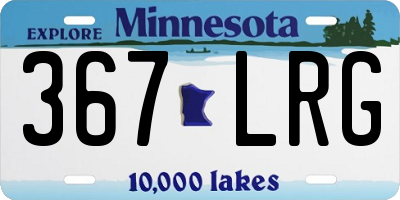 MN license plate 367LRG