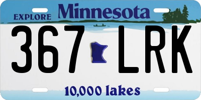 MN license plate 367LRK