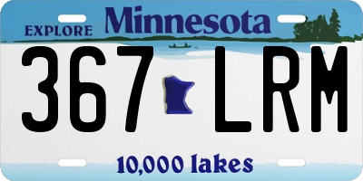 MN license plate 367LRM
