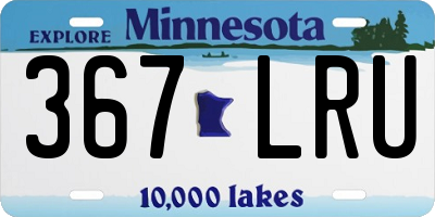 MN license plate 367LRU