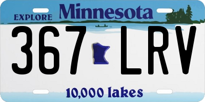 MN license plate 367LRV