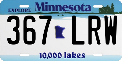 MN license plate 367LRW