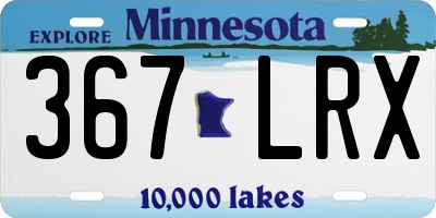 MN license plate 367LRX