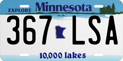 MN license plate 367LSA