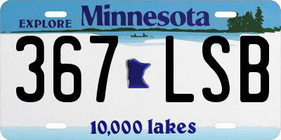 MN license plate 367LSB