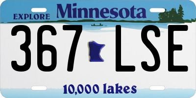 MN license plate 367LSE
