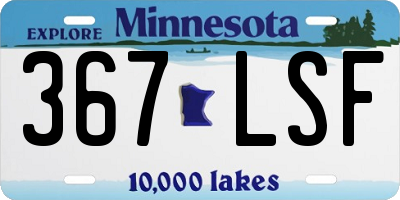 MN license plate 367LSF