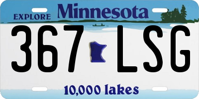 MN license plate 367LSG