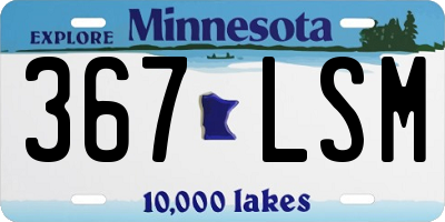 MN license plate 367LSM