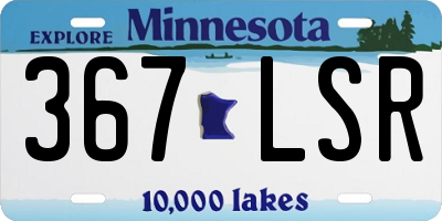 MN license plate 367LSR