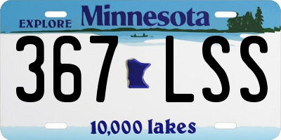 MN license plate 367LSS